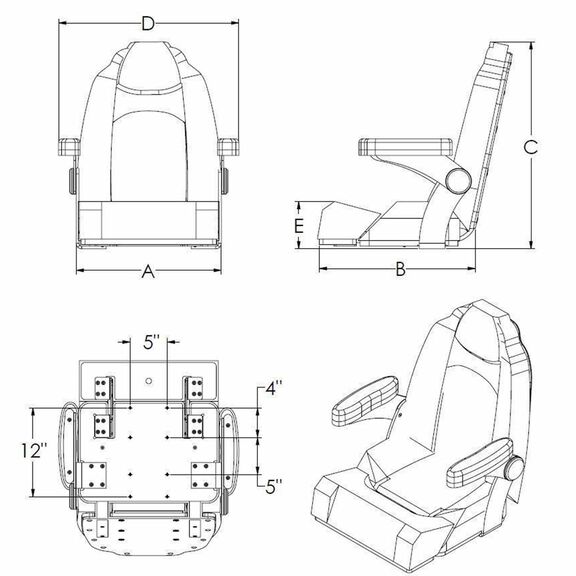 White Siesta Sport Chair, 25" image number 2