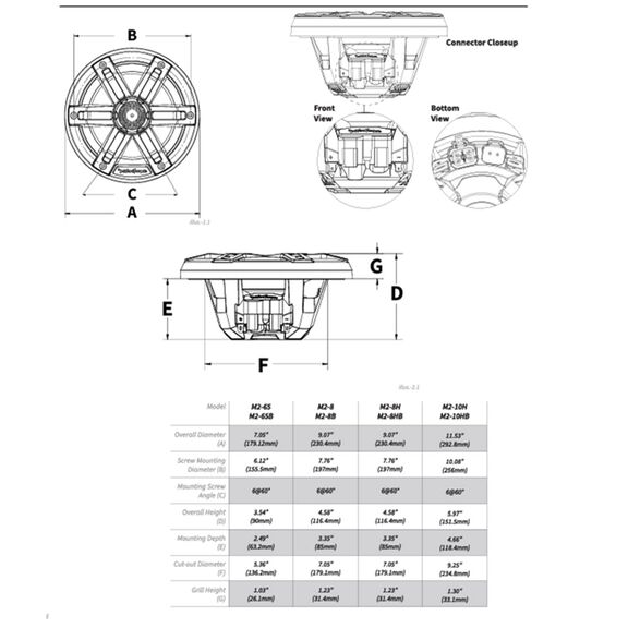M2 Color Optix&trade; Marine 2-Way Speakers, Pair image number 5
