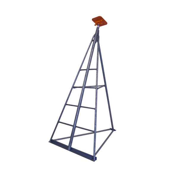 108" to 125" Flat Top Galvanized Foldable Sailboat Stand with Integrated Ladder image number 0