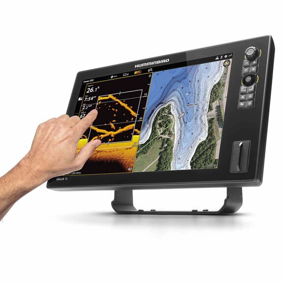 SOLIX 15 CHIRP MEGA SI+ G3 Fishfinder/Chartplotter Combo with Transducer and Basemap Charts image number 3