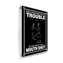 If Fish Kept His Mouth Shut Poster, Black image number 1