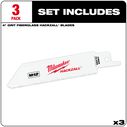 M12 HACKZALL&reg; Bi-Metal Blade - Fiberglass, 3 Pack image number 2