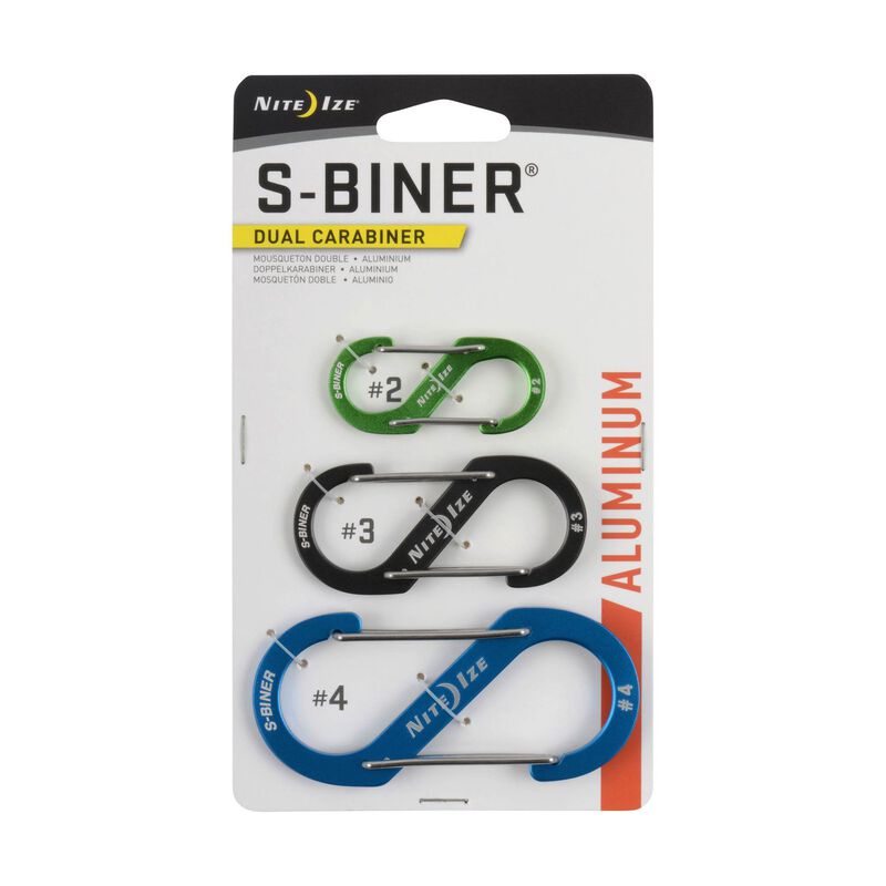 S-Biner® Aluminum Dual Carabiner, 3-Pack image number 1