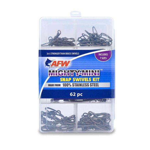 Stainless Steel Snap Crane Swivels Kit, - 12 pc #6, 12 pc #5, 12 pc #3, 6 pc #2, 12 pc #1, 6 pc #2/0, 2 pc #4/0 image number 0