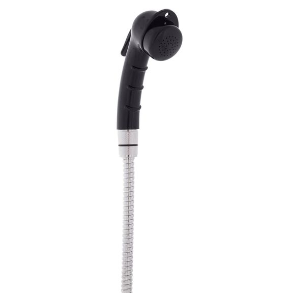 Recessed Shower Black Cup with Stainless Steel Lid w/Gasket, Small Black Sprayer, 6' Stainless Steel Hose image number 8