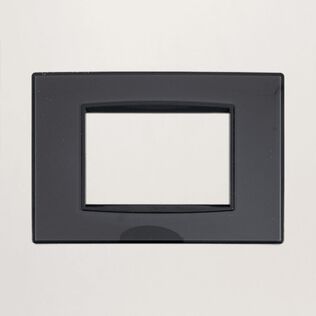 Vimar Eikon 3-Module Classic Cover Plate, Technopolymer, Reflex Anthracite