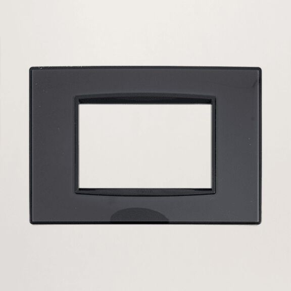 Vimar Eikon 3-Module Classic Cover Plate, Technopolymer, Reflex Anthracite image number 0