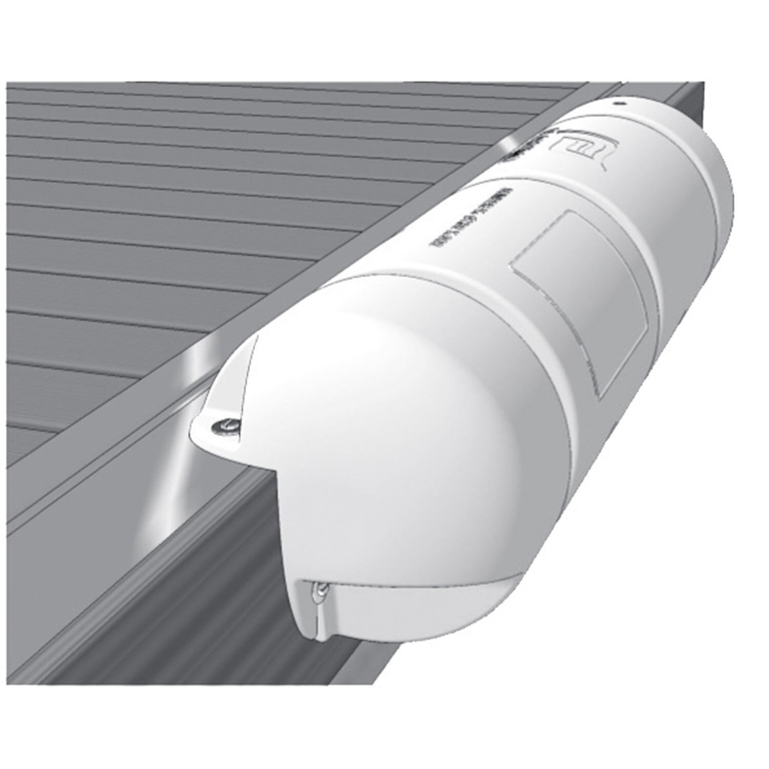 ORLANG 2-Pack Inflatable Dock Bumper Fenders - 15.5" Marine Vinyl Protection With Stainless Hardware, White