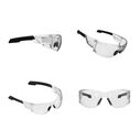 Vision Type-N Safety Eyewear, One Size Fits All, Clear-Black/Clear image number 2
