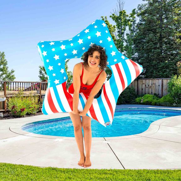 Giant Patriotic Star Pool Float image number 2