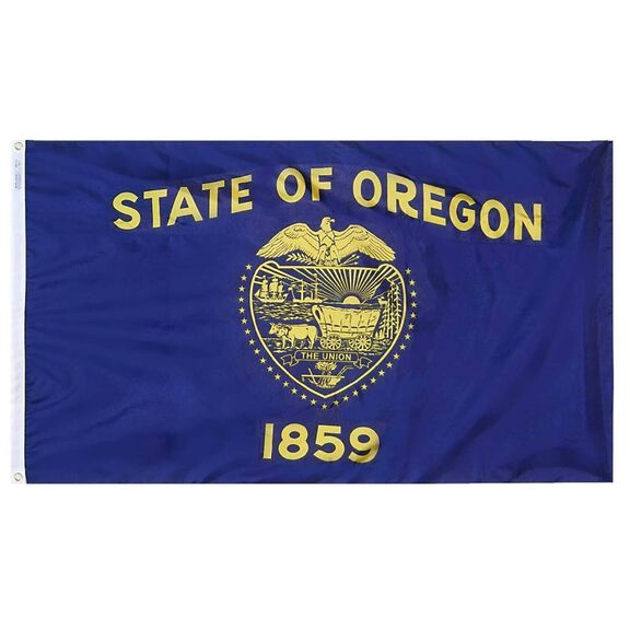 12" x 18" Nylon Oregon State Flag image number 0