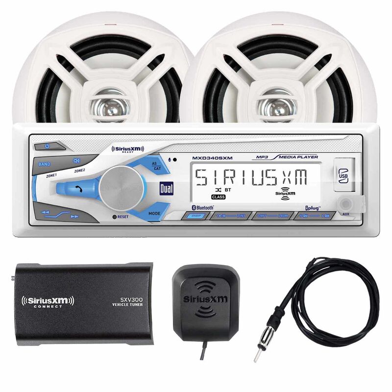 DUAL MCP340SXM SiriusXM Ready AND Tuner Included, with Speakers West