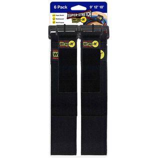 Super-Stretch Straps- Assorted 6-Pack (2x9", 2x12", 2x18")
