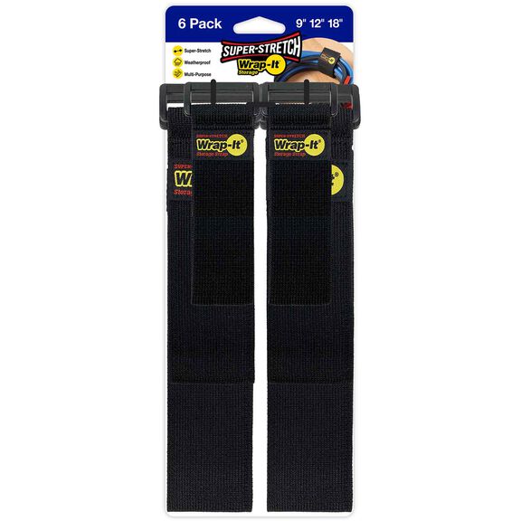 Super-Stretch Straps- Assorted 6-Pack (2x9", 2x12", 2x18") image number 0