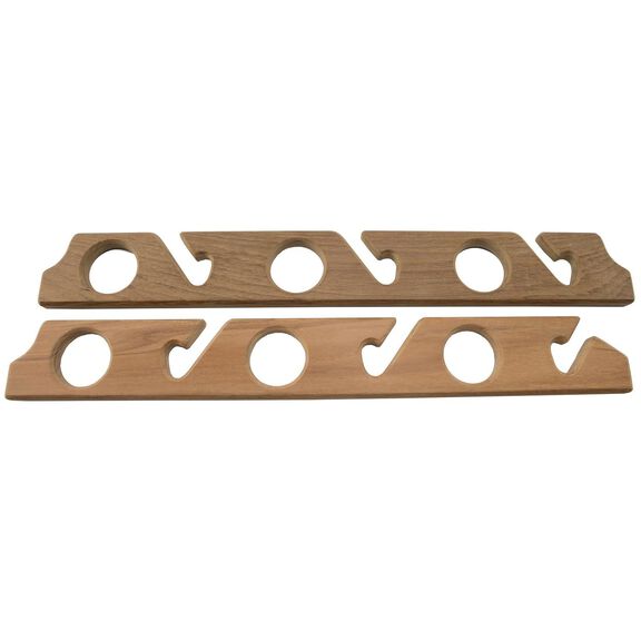 Teak 6-Rod Storage Rack, Pair image number 3