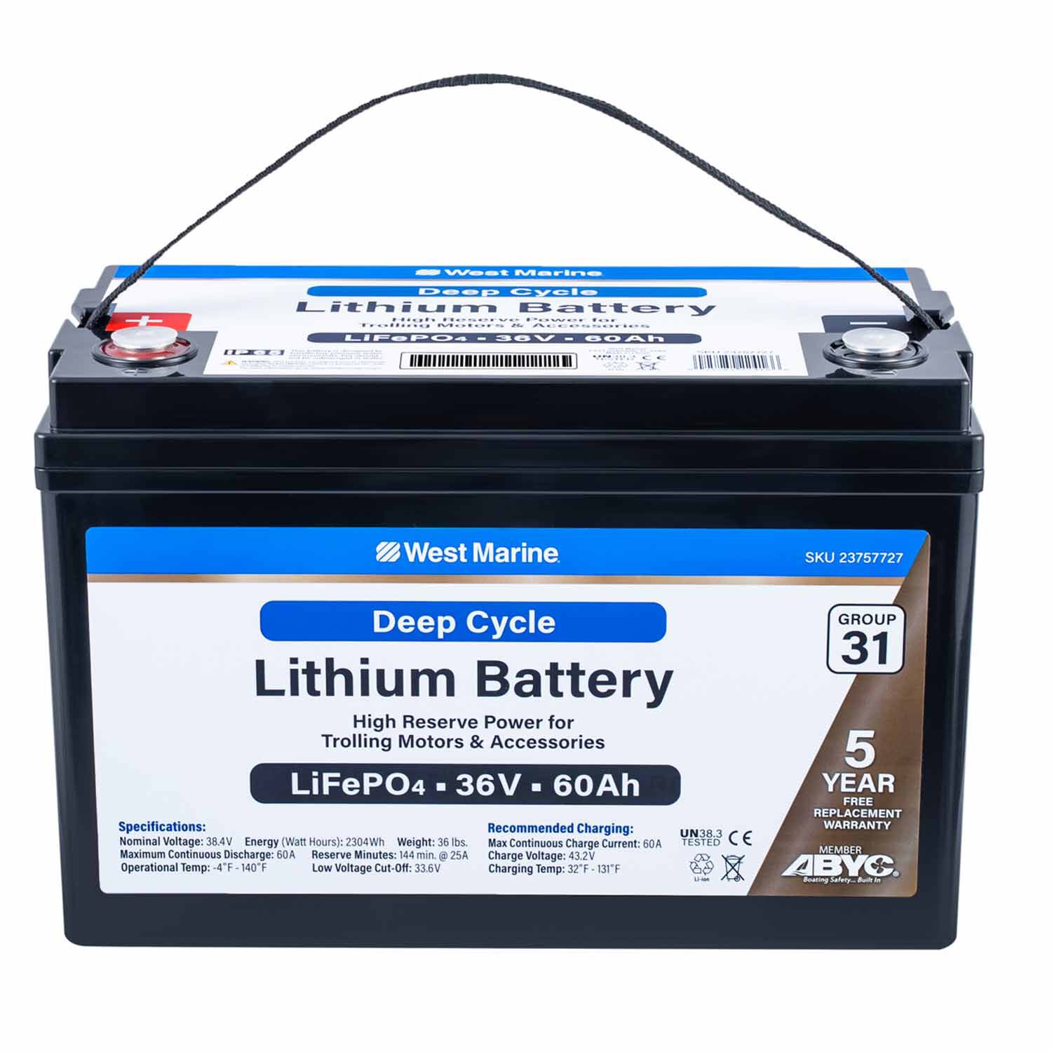 WEST MARINE Group 31 Lithium Iron Phosphate Deep Cycle Battery