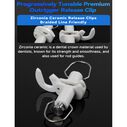 BLUEWING Progressively Tunable Premium Outrigger Release Clip, White, 2pcs image number 1
