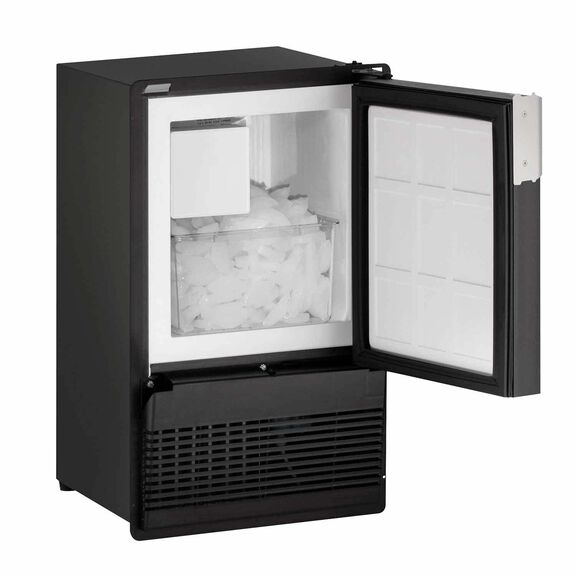 14" Black Marine Crescent Ice Maker with Flange, 115V image number 1
