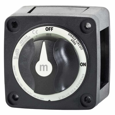 m-Series Mini Single Circuit ON/OFF Battery Switch with Removable Knob