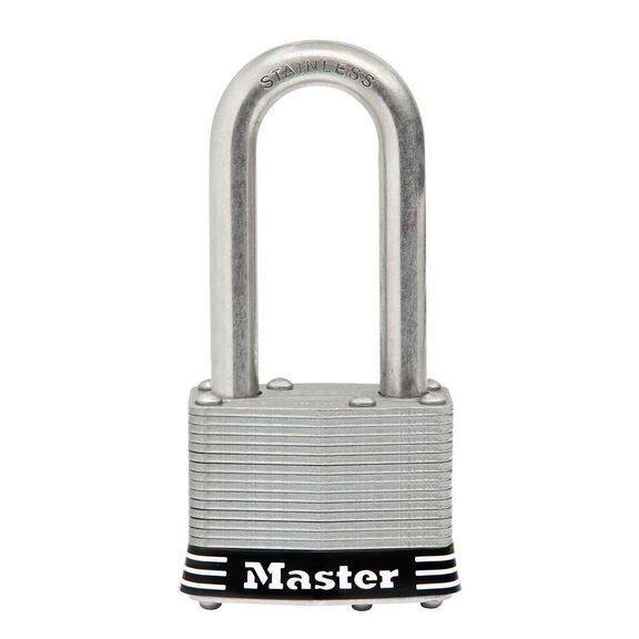 1 3/4" (44 mm) Wide Laminated Stainless Steel Pin Tumbler Padlock with 2" (51 mm) Shackle image number 0