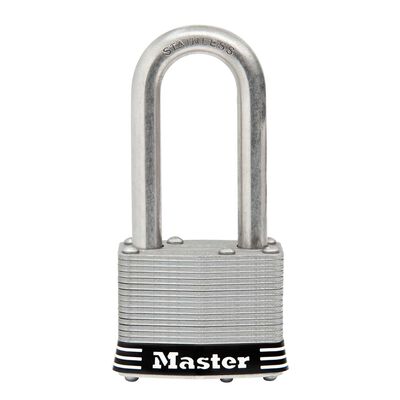1 3/4" (44 mm) Wide Laminated Stainless Steel Pin Tumbler Padlock with 2" (51 mm) Shackle