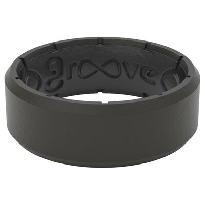 Groove Ring Edge Black/Black Silicone Ring