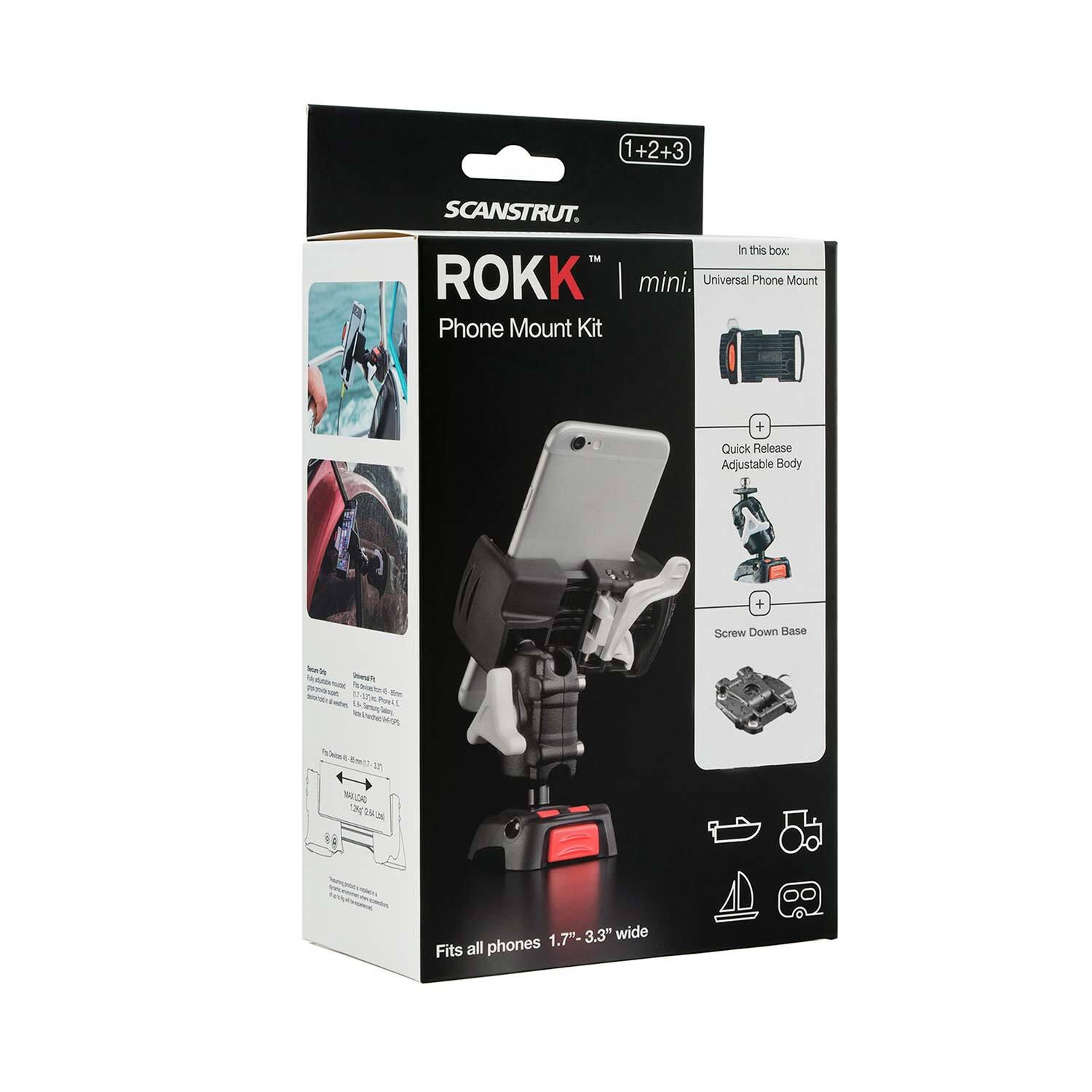ROKK Mini Mount Kit - Fixed Mount - Phone Clamp - Thumbnail 3