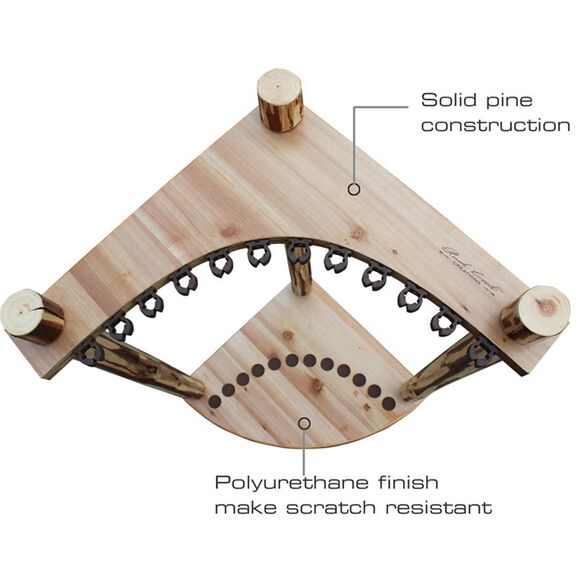 Rustic 12 Fishing Rod Corner Storage Rack image number 1
