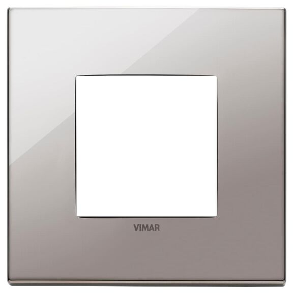 Vimar Eikon Total Look 22642.83 2-Module Cover Plate, Total Black Diamond image number 0