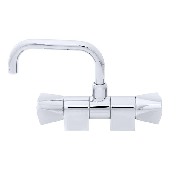 Trinidad Folding Faucet, Hot/Cold Mixer, Angled Spout, Chrome image number 5