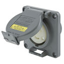 Hubbell Marine Twist-Lock, Watertight Safety Shroud Receptacle, 30A 125V, L5-30R, Gray image number 1