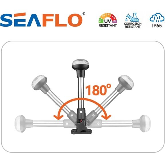 SEAFLO 02 Series 25 In All-Around LED Pole Navigation Light 12V for Boats Up to 65 Ft image number 3
