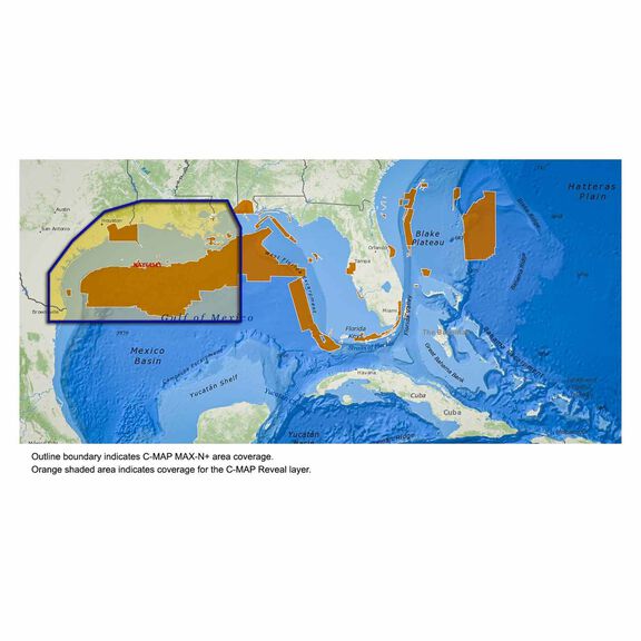 C-MAP Reveal: New Orleans to Brownsville High-Definition Maps (SD Card) image number 0