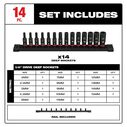 SHOCKWAVE&trade; Impact Duty&trade; Metric Deep 6 Point Socket Set, 14 Piece image number 1