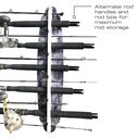 Reel Salty All Weather 2-In-1 11 Rod Wall Storage Rack image number 2