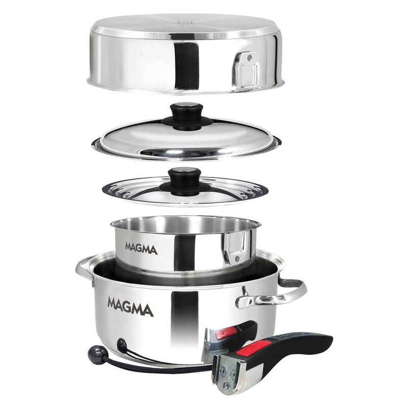 MAGMA 7Piece Nesting Cookware, Stainless Steel Induction West Marine