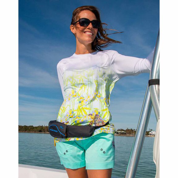 UltraSlim Manual Inflatable Life Jacket Belt Pack, Black Lightweight