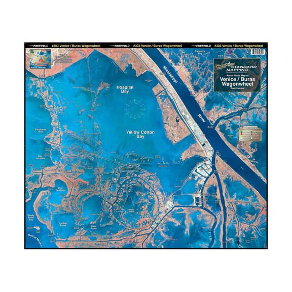 Venice/Wagon Wheel, Louisiana Laminated Map image number 0