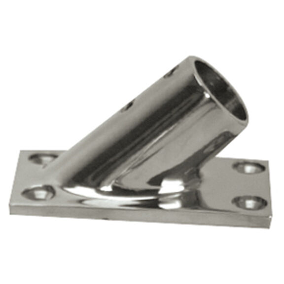 Stainless Steel 45&deg; Rectangular Base, 1" Tube Outside Dia. image number 0