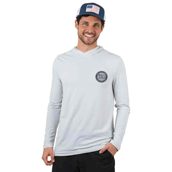 Men's Ocean Bound UPF Solid Hooded Shirt image number 2