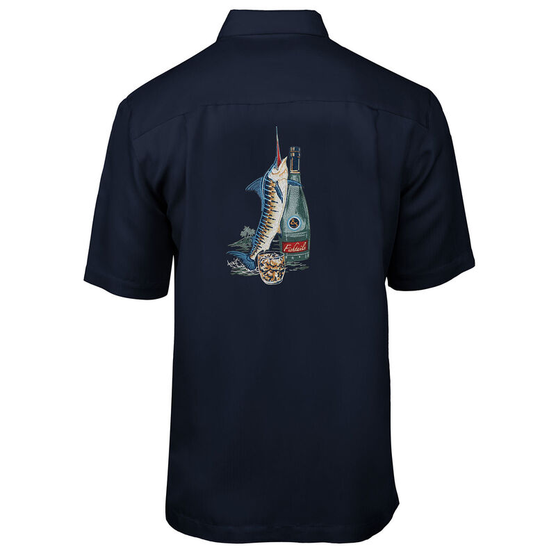 Men's Fish Tails II Embroidered Fishing Shirt