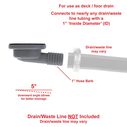 2" Drain, 95 Degree Floor Drain, Low Profile, 1" Hose Barb Brushed Finish image number 5