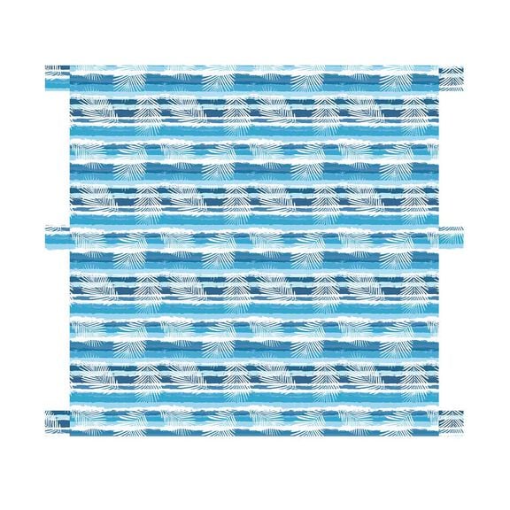 Waterproof Beach Blanket, Blue Palm Stripe image number 0