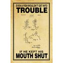 If Fish Kept His Mouth Shut Poster, Parchment image number 0