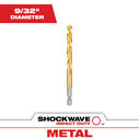 9/32" SHOCKWAVE Impact Duty RED HELIX Titanium Drill Bit image number 0