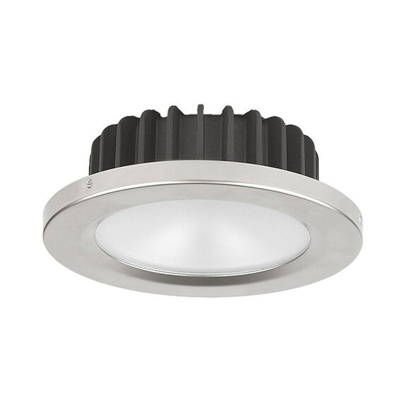PowerLED Downlight 10 to 30V DC Brushed Stainless Steel Trim Ring Blue LED IP65 image number 0