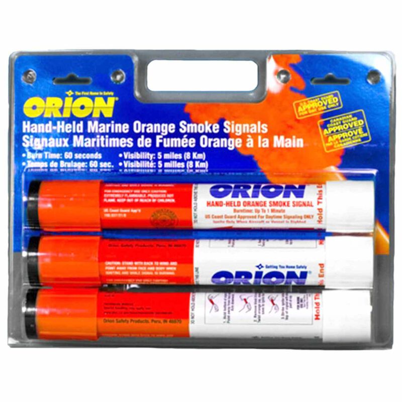 ORION Handheld Orange Smoke Flares, 3Pack West Marine
