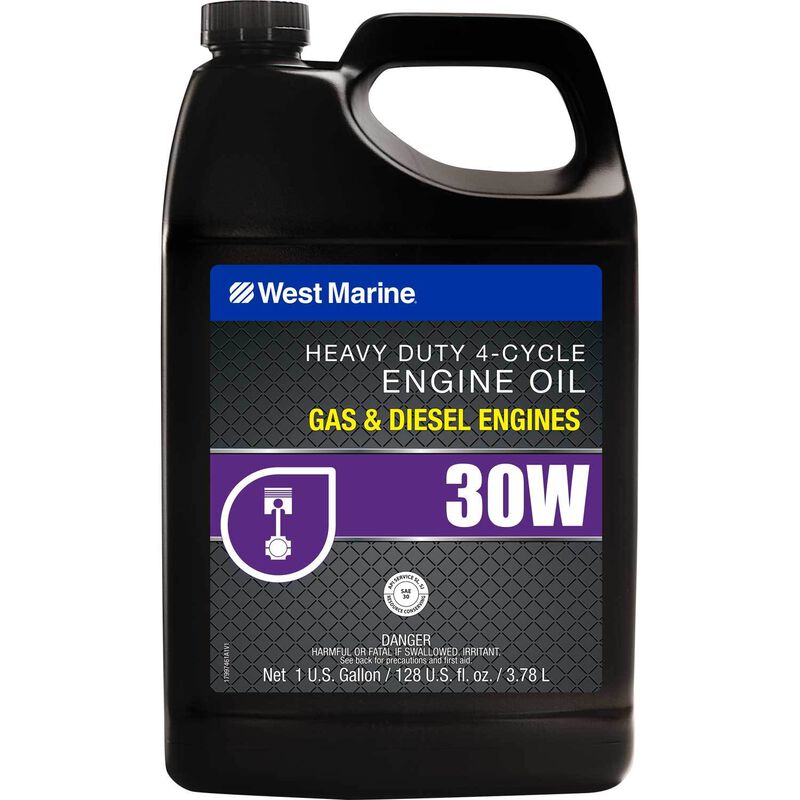 30W 4 Stroke Conventional Heavy Duty Marine Engine Oil, 1 Gallon image number 0