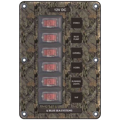 Water-Resistant Circuit Breaker Switch Panel, 6 Positions