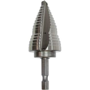 1/4" - 1-1/8" H.S.S. Step Drill Bit, 1/4" Hex Shank